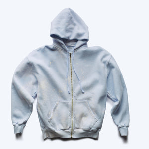 STAR ZIP HOODIE- BLEACHED MIST