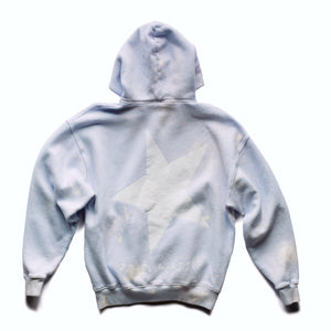 STAR ZIP HOODIE- BLEACHED MIST