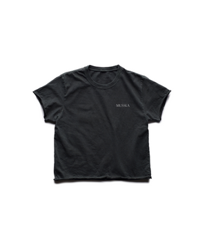 HEART RAW EDGE TEE ANTHRACITE