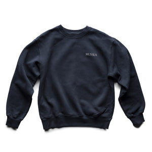 HEART CREW NECK NAVY