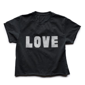 LOVE RAW EDGE TEE ANTHRACITE