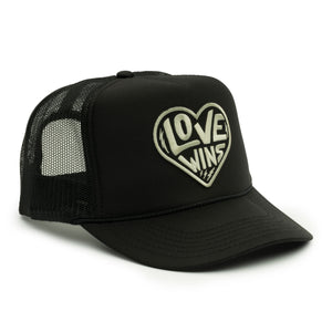 LOVE WINS TRUCKER BLACK