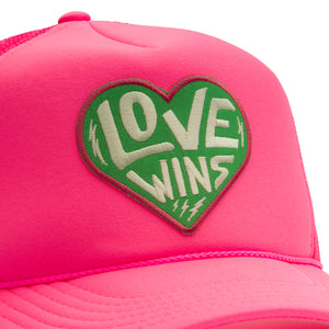 LOVE WINS TRUCKER GREEN
