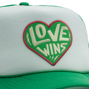 LOVE WINS TRUCKER GREEN