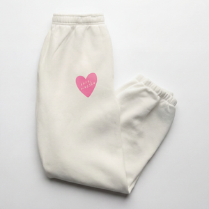 SWEATPANTS NEON PINK VINTAGE WHITE